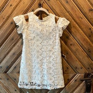 Zara girls white lace cut-out dress size 13/14 (164)